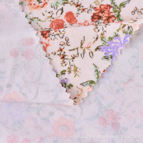 Stretch Polyester Sticka Dty Brushed Print Jersey Fabric